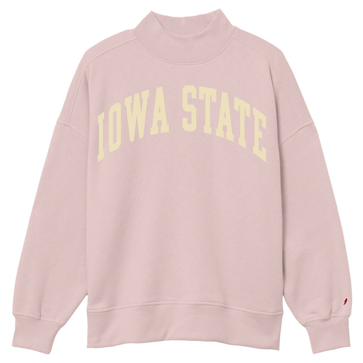 League Women's Iowa State Dusty Pink Mock Neck Crew Sweatshirt vendor image